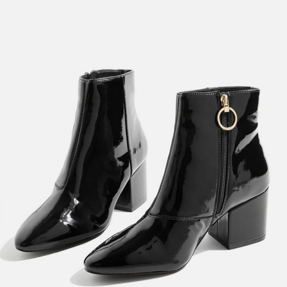 Topshop Brandy Patent Leather boots